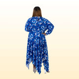Elegant Women's Blue Camouflage Dress