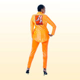 Jacket and Pant set, zip up the front.