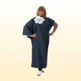 Long Blue Jean Denim Asymmetrical Dress