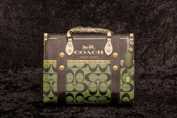 Green Coach like Tote Bag