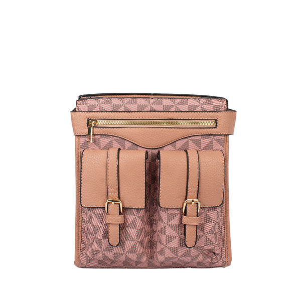 PINK Two-Tone Monogram Crossbody Bag