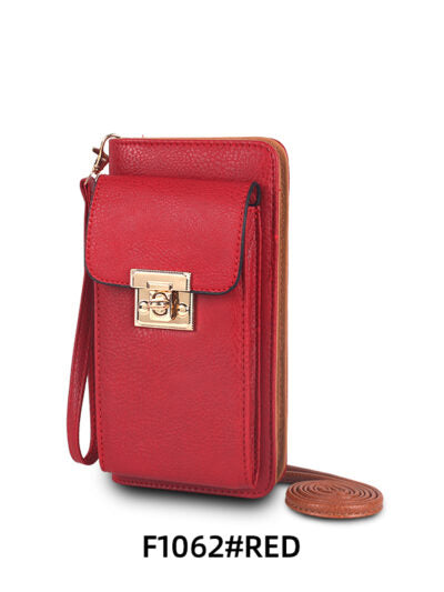 Red Fashion Crossbody Cellphone Case Wallet
