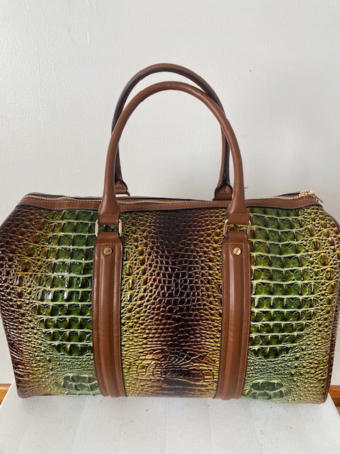 Fashion Green Crocodile carry-on bag
