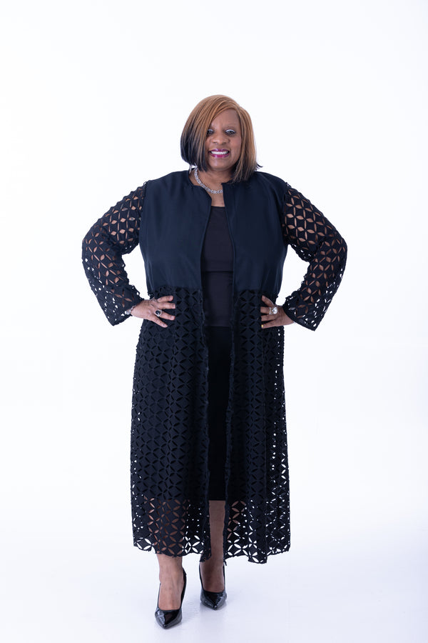 Long Black duster DYL 32