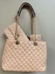 Three beige handbag